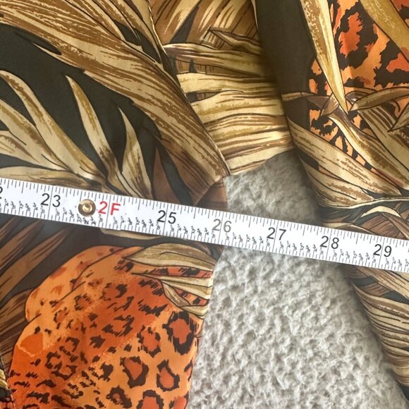 Vintage Big Cat Silk Jacket Animal Print Jaguar Bomber Jungle 80s 90s - Picture 3 of 16